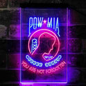 ADVPRO Pow Mia You are not Forgotten National League of Families  Dual Color LED Neon Sign st6-i3935 - Red & Blue