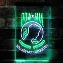ADVPRO Pow Mia You are not Forgotten National League of Families  Dual Color LED Neon Sign st6-i3935 - White & Green