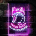 ADVPRO Pow Mia You are not Forgotten National League of Families  Dual Color LED Neon Sign st6-i3935 - White & Purple