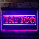 ADVPRO Tattoo Art Wording Dual Color LED Neon Sign st6-i3937 - Blue & Red