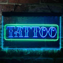 ADVPRO Tattoo Art Wording Dual Color LED Neon Sign st6-i3937 - Green & Blue
