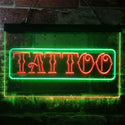 ADVPRO Tattoo Art Wording Dual Color LED Neon Sign st6-i3937 - Green & Red