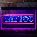 ADVPRO Tattoo Art Wording Dual Color LED Neon Sign st6-i3937 - Red & Blue