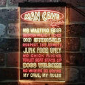 ADVPRO Man Cave Rules No Wasting Beer  Dual Color LED Neon Sign st6-i3939 - Red & Yellow