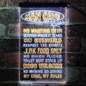 ADVPRO Man Cave Rules No Wasting Beer  Dual Color LED Neon Sign st6-i3939 - White & Yellow