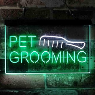 ADVPRO Pet Grooming Shop Dual Color LED Neon Sign st6-i3941 - White & Green