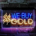 ADVPRO We Buy Gold Dual Color LED Neon Sign st6-i3943 - Blue & Yellow