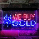 ADVPRO We Buy Gold Dual Color LED Neon Sign st6-i3943 - Red & Blue