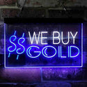 ADVPRO We Buy Gold Dual Color LED Neon Sign st6-i3943 - White & Blue