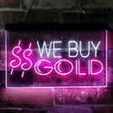 ADVPRO We Buy Gold Dual Color LED Neon Sign st6-i3943 - White & Purple