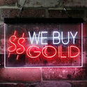 ADVPRO We Buy Gold Dual Color LED Neon Sign st6-i3943 - White & Red