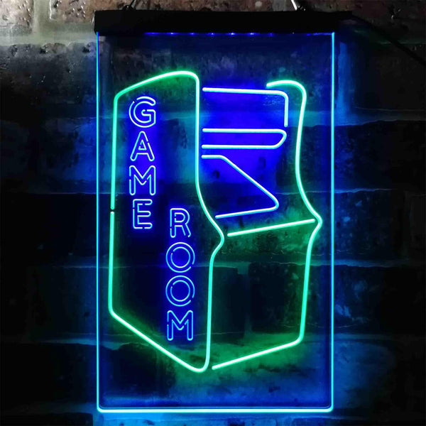 ADVPRO Game Room Arcade Kid Man Cave  Dual Color LED Neon Sign st6-i3944 - Green & Blue