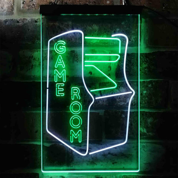 ADVPRO Game Room Arcade Kid Man Cave  Dual Color LED Neon Sign st6-i3944 - White & Green