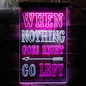 ADVPRO Inspiration When Nothing Go Right Go Left Arrow Room  Dual Color LED Neon Sign st6-i3945 - White & Purple