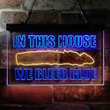 ADVPRO in This House We Bleed Blue Dual Color LED Neon Sign st6-i3948 - Blue & Yellow