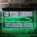 ADVPRO in This House We Bleed Blue Dual Color LED Neon Sign st6-i3948 - White & Green