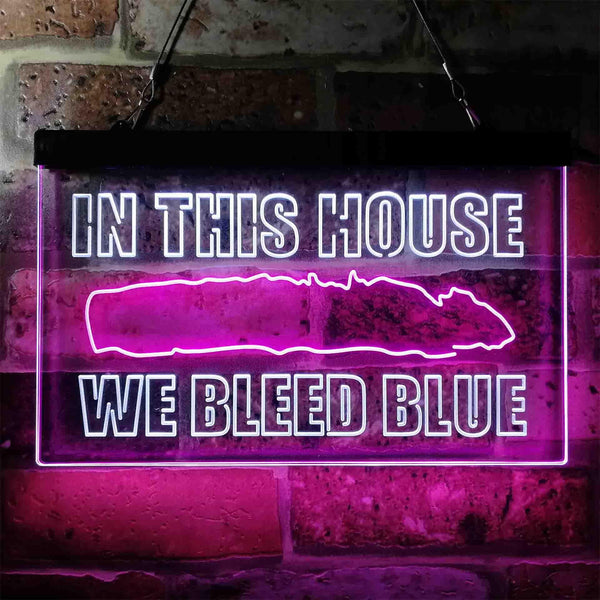 ADVPRO in This House We Bleed Blue Dual Color LED Neon Sign st6-i3948 - White & Purple