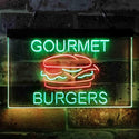 ADVPRO Gourmet Burgers Cafe Dual Color LED Neon Sign st6-i3949 - Green & Red