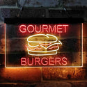 ADVPRO Gourmet Burgers Cafe Dual Color LED Neon Sign st6-i3949 - Red & Yellow