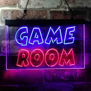 ADVPRO Game Room Wording Text Dual Color LED Neon Sign st6-i3950 - Blue & Red