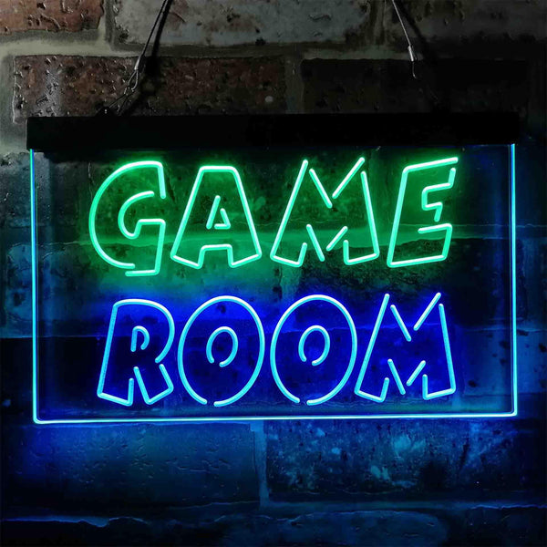 ADVPRO Game Room Wording Text Dual Color LED Neon Sign st6-i3950 - Green & Blue