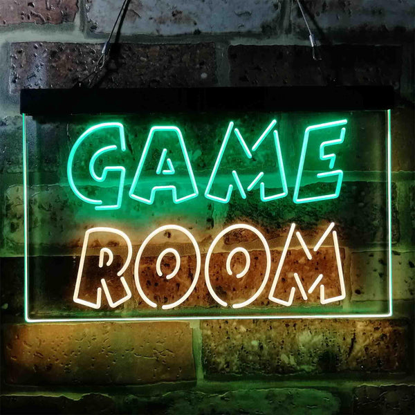 ADVPRO Game Room Wording Text Dual Color LED Neon Sign st6-i3950 - Green & Yellow