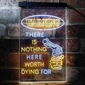ADVPRO Humor There is Nothing Worth Dying for Gun  Dual Color LED Neon Sign st6-i3951 - White & Yellow