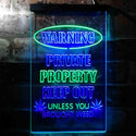 ADVPRO Humor Keep Out Unless You Brought Weed Game Room  Dual Color LED Neon Sign st6-i3952 - Green & Blue