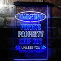ADVPRO Humor Keep Out Unless You Brought Weed Game Room  Dual Color LED Neon Sign st6-i3952 - White & Blue