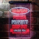 ADVPRO Humor Keep Out Unless You Brought Weed Game Room  Dual Color LED Neon Sign st6-i3952 - White & Red
