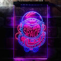 ADVPRO Astronaut I Need More Space Living Room Display  Dual Color LED Neon Sign st6-i3953 - Blue & Red