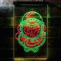 ADVPRO Astronaut I Need More Space Living Room Display  Dual Color LED Neon Sign st6-i3953 - Green & Red