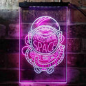 ADVPRO Astronaut I Need More Space Living Room Display  Dual Color LED Neon Sign st6-i3953 - White & Purple