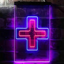 ADVPRO Double Medical Cross Shop  Dual Color LED Neon Sign st6-i3954 - Blue & Red