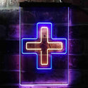 ADVPRO Double Medical Cross Shop  Dual Color LED Neon Sign st6-i3954 - Blue & Yellow
