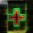 ADVPRO Double Medical Cross Shop  Dual Color LED Neon Sign st6-i3954 - Green & Red