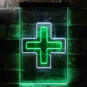 ADVPRO Double Medical Cross Shop  Dual Color LED Neon Sign st6-i3954 - White & Green