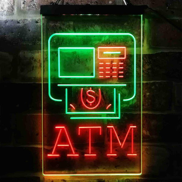 ADVPRO ATM Machine Money Withdraw Inside  Dual Color LED Neon Sign st6-i3956 - Green & Red