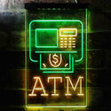 ADVPRO ATM Machine Money Withdraw Inside  Dual Color LED Neon Sign st6-i3956 - Green & Yellow