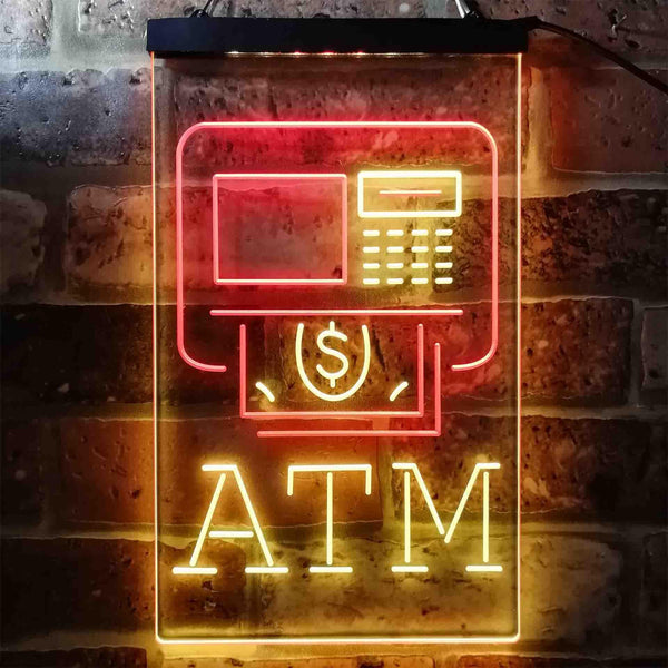 ADVPRO ATM Machine Money Withdraw Inside  Dual Color LED Neon Sign st6-i3956 - Red & Yellow