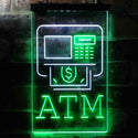 ADVPRO ATM Machine Money Withdraw Inside  Dual Color LED Neon Sign st6-i3956 - White & Green