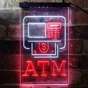 ADVPRO ATM Machine Money Withdraw Inside  Dual Color LED Neon Sign st6-i3956 - White & Red