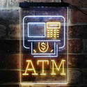 ADVPRO ATM Machine Money Withdraw Inside  Dual Color LED Neon Sign st6-i3956 - White & Yellow