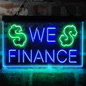 ADVPRO We Finance Money Signal Lending Dual Color LED Neon Sign st6-i3957 - Green & Blue