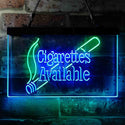 ADVPRO Cigarettes Available Here Dual Color LED Neon Sign st6-i3958 - Green & Blue