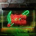 ADVPRO Cigarettes Available Here Dual Color LED Neon Sign st6-i3958 - Green & Red