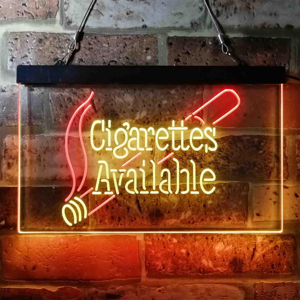 ADVPRO Cigarettes Available Here Dual Color LED Neon Sign st6-i3958 - Red & Yellow