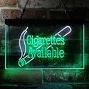 ADVPRO Cigarettes Available Here Dual Color LED Neon Sign st6-i3958 - White & Green