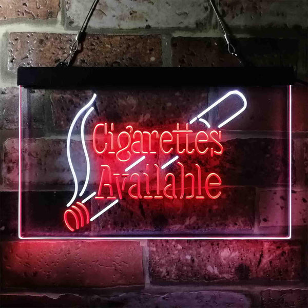 ADVPRO Cigarettes Available Here Dual Color LED Neon Sign st6-i3958 - White & Red