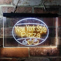 ADVPRO New York Style Pizza Shop Dual Color LED Neon Sign st6-i3959 - White & Yellow